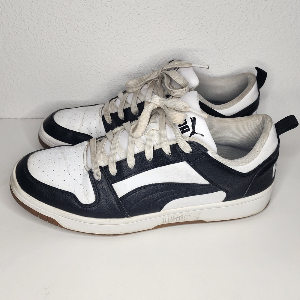 PUMA Rebound LayUp SL Low White Black Mens Sz 11.5 Athletic Shoes Sneakers - Picture 3 of 12